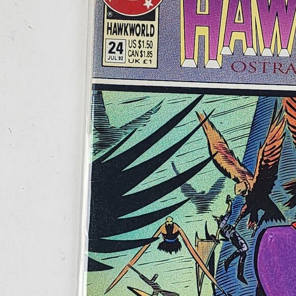 Vintage 1992 Hawkworld Escape from Thanagar #24 DC Comic Book Part 4 of 5 - Picture 9 of 11